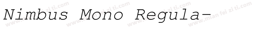 Nimbus Mono Regula字体转换